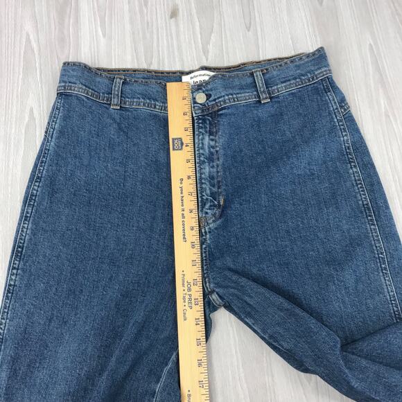 Reformation Clara High Rise Wide Leg Jeans Size 31 Stretch No Pockets - Picture 9 of 12